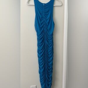 House of Harlow 1960 Blue Ruched Maxi Dress